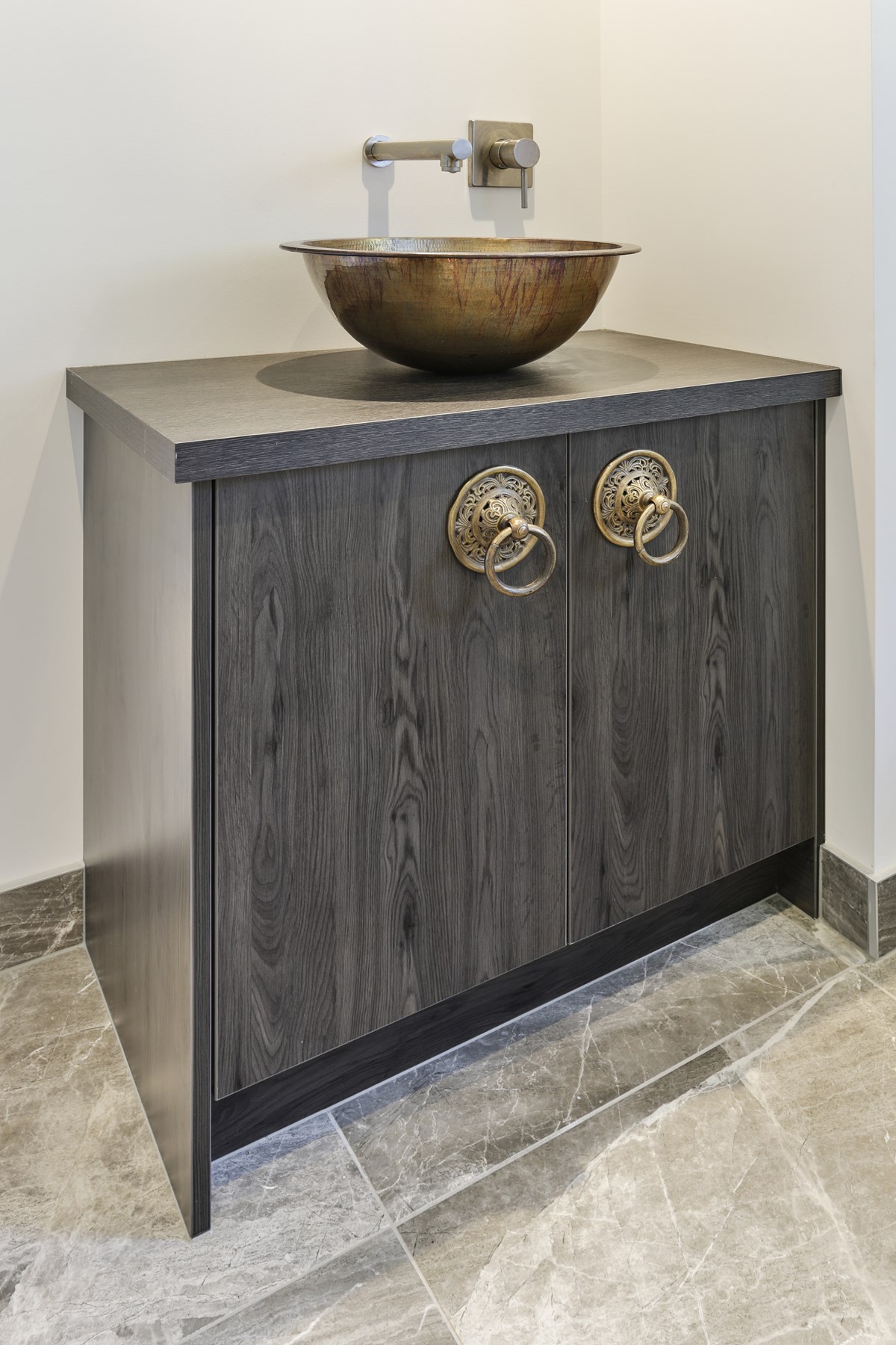 Fumed Oak vanity drawers