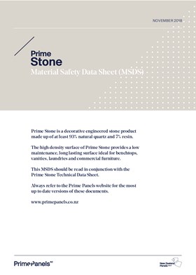 Prime Stone MSDS Nov 2018