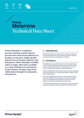 Prime Melamine Technical Data Sheet