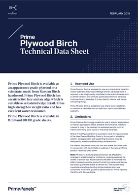 Prime Plywood Birch Technical Data Sheet March 2018