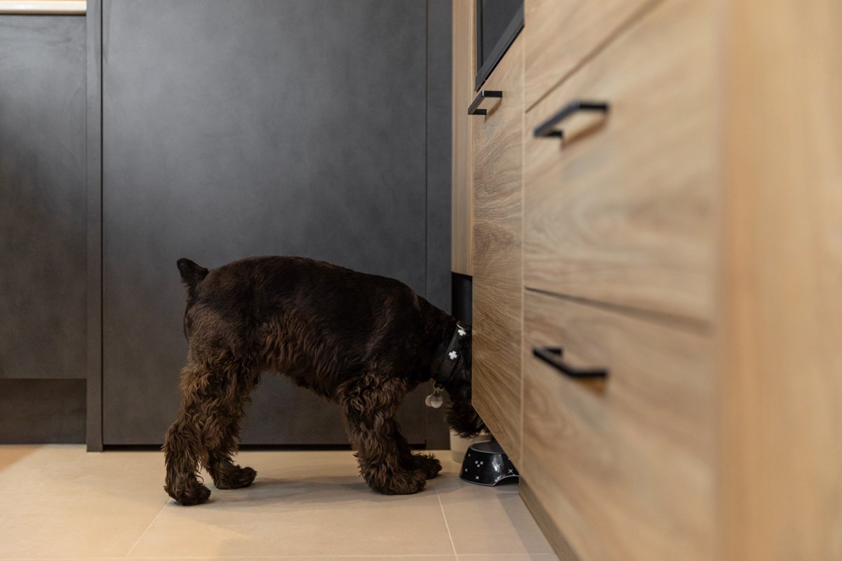 Honed slate drawers