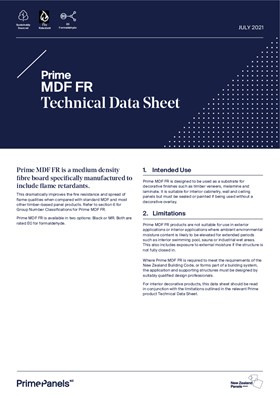 Prime MDF FR Technical Data Sheet