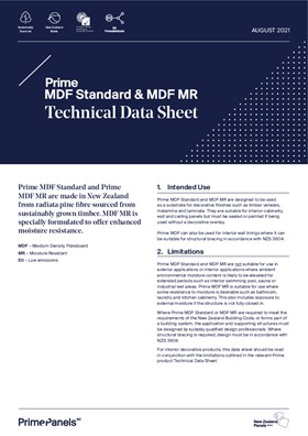 Prime MDF Standard & MDF MR Technical Data Sheet