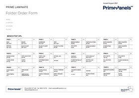 Prime Laminate Folder Order Form