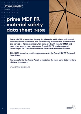 Prime MDF FR MSDS