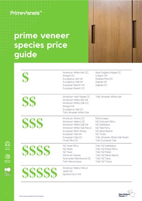 Prime Veneer Species Price Guide