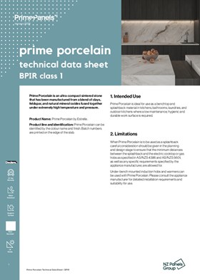 Prime Porcelain Technical Data Sheet