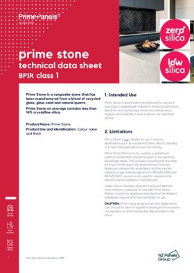 Prime Stone Technical Data Sheet / BPIR