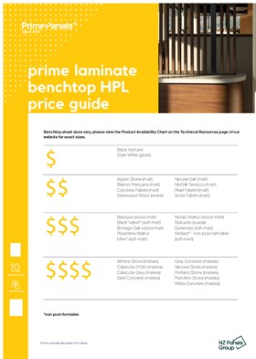 Prime Laminate Benchtop HPL Price Guide