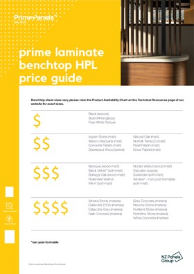 Prime Laminate Benchtop HPL Price Guide